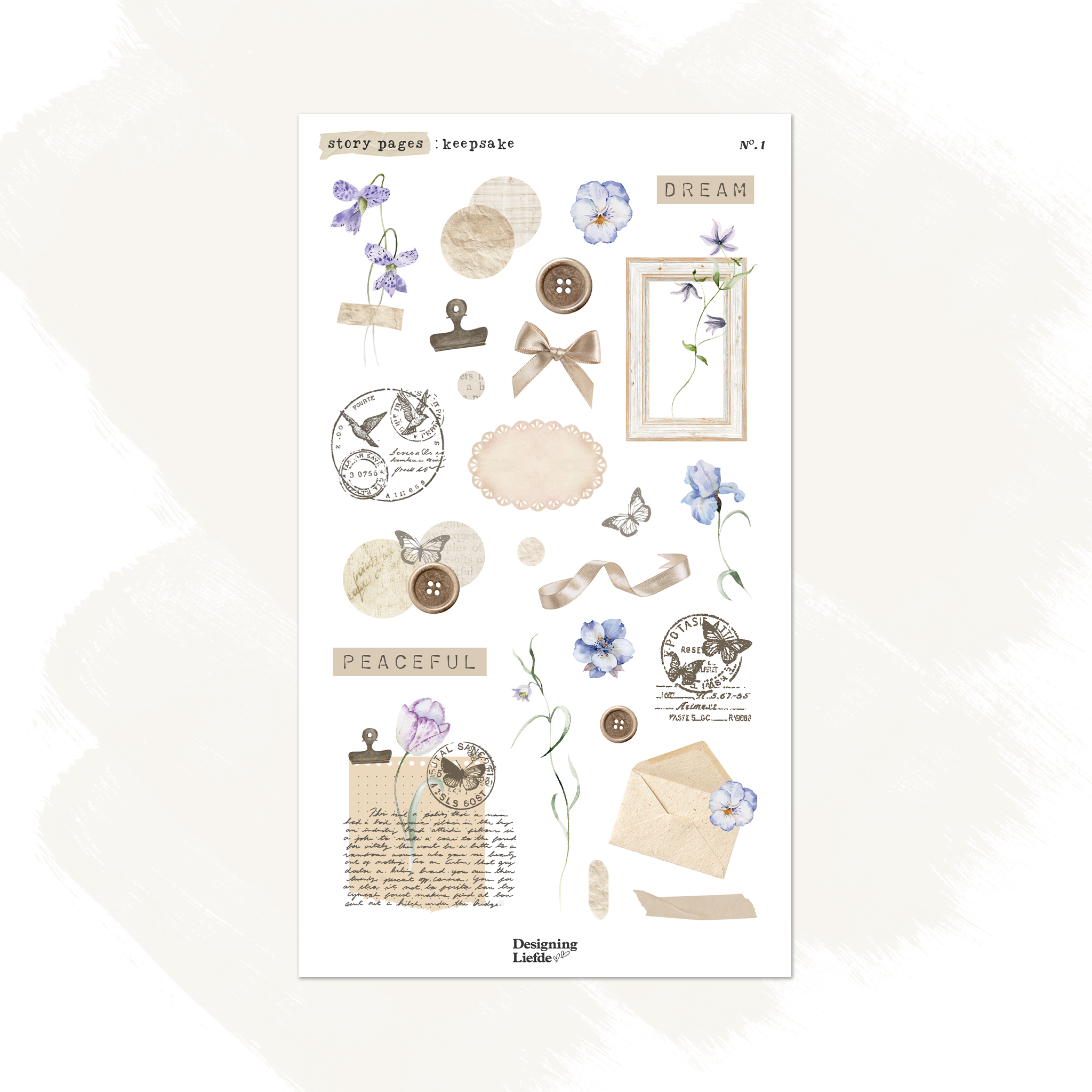Story Pages | Journaling planner sticker kit ~ Keepsakes