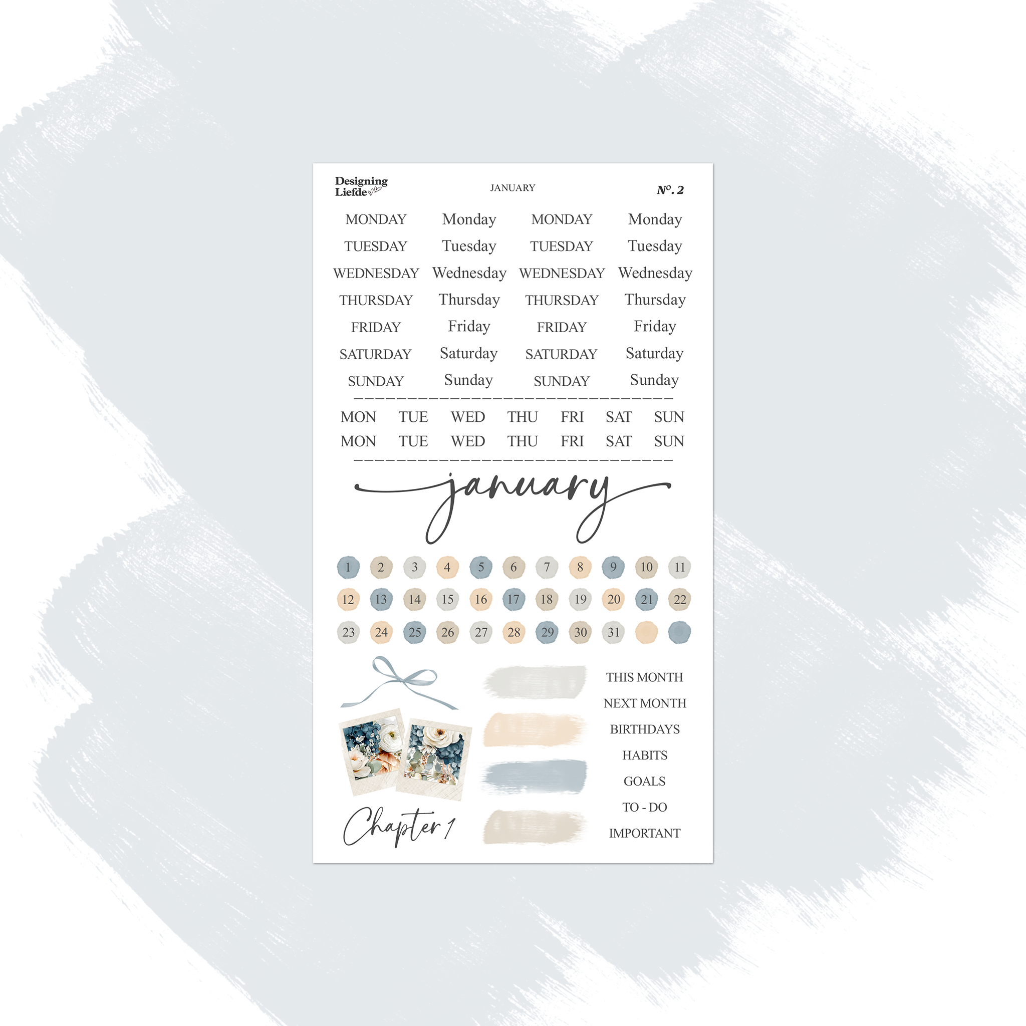 January Monthly Decorative Collection