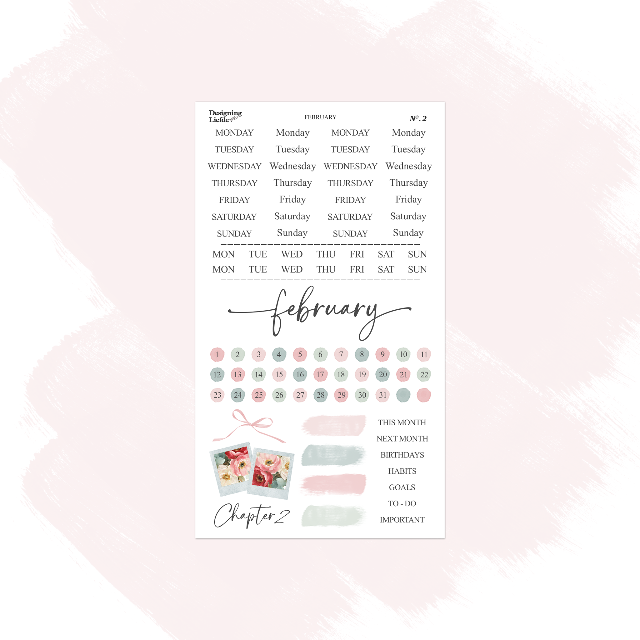 February Monthly Decorative Collection