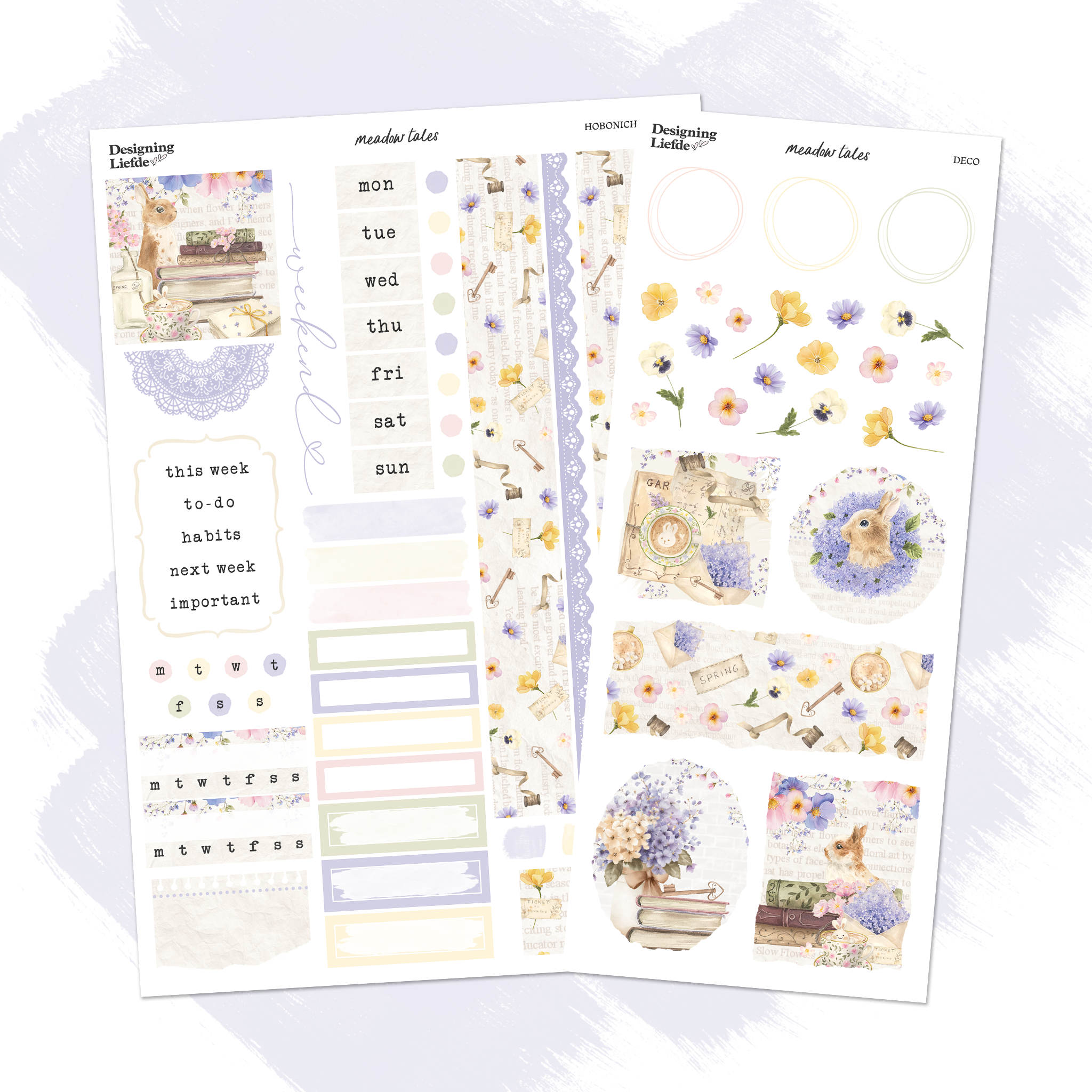 Meadow Tales | Hobonichi Cousin Sticker Kit