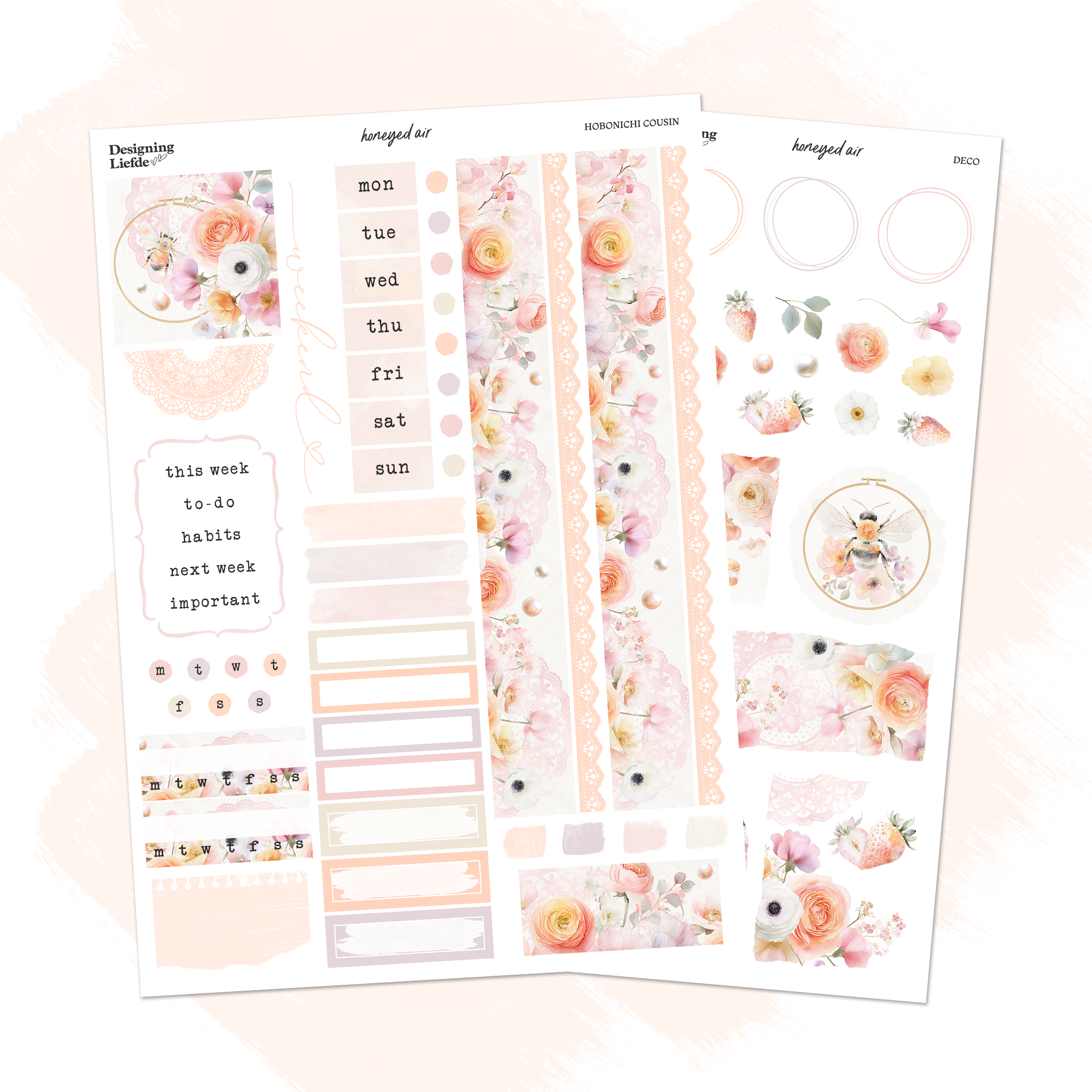 Honeyed Air | Hobonichi Cousin Sticker Kit