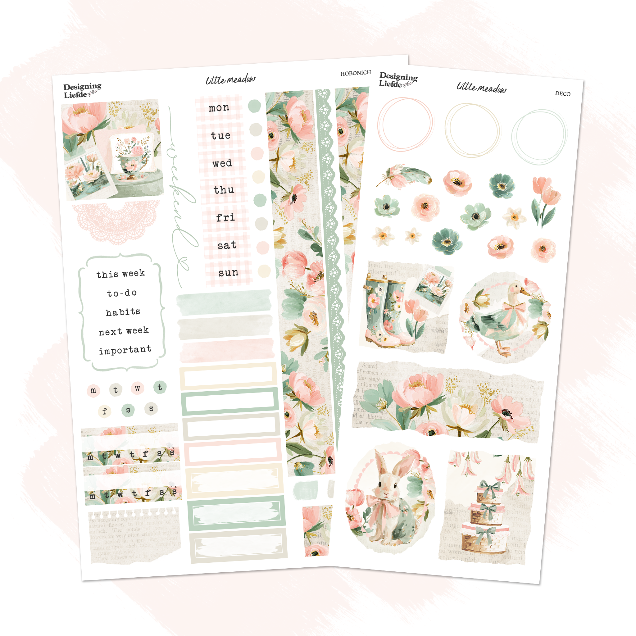 Little Meadow | Hobonichi Cousin Sticker Kit