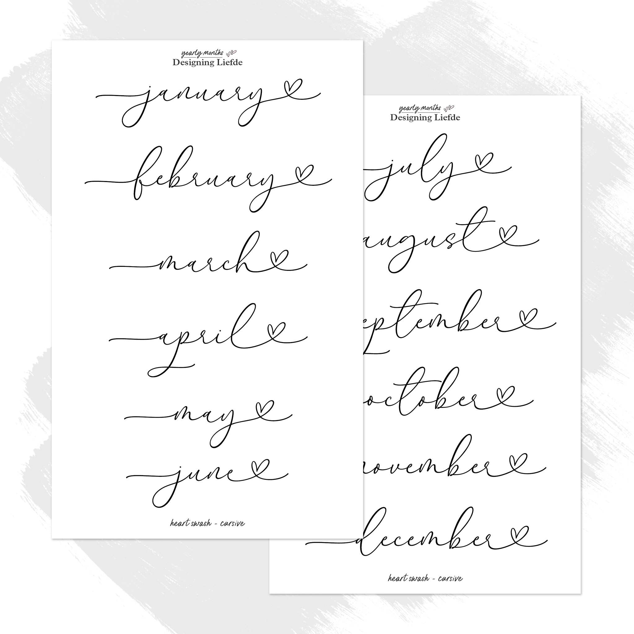 January to December | Months of the year stickers