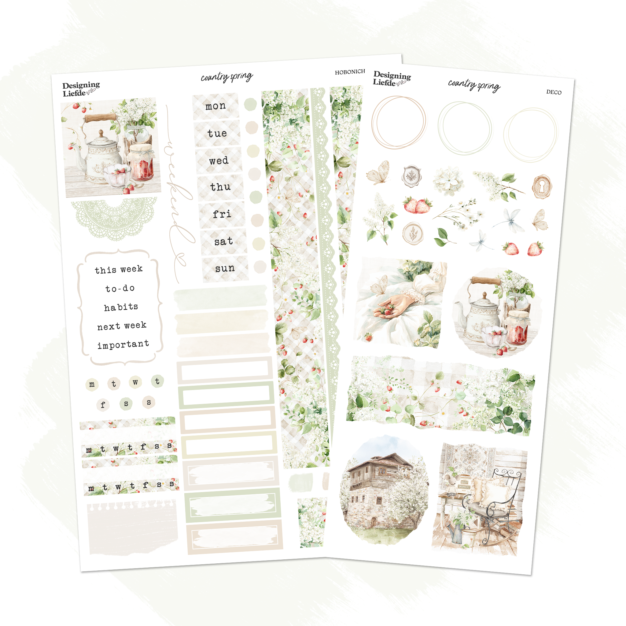 Country Spring | Hobonichi Cousin Sticker Kit
