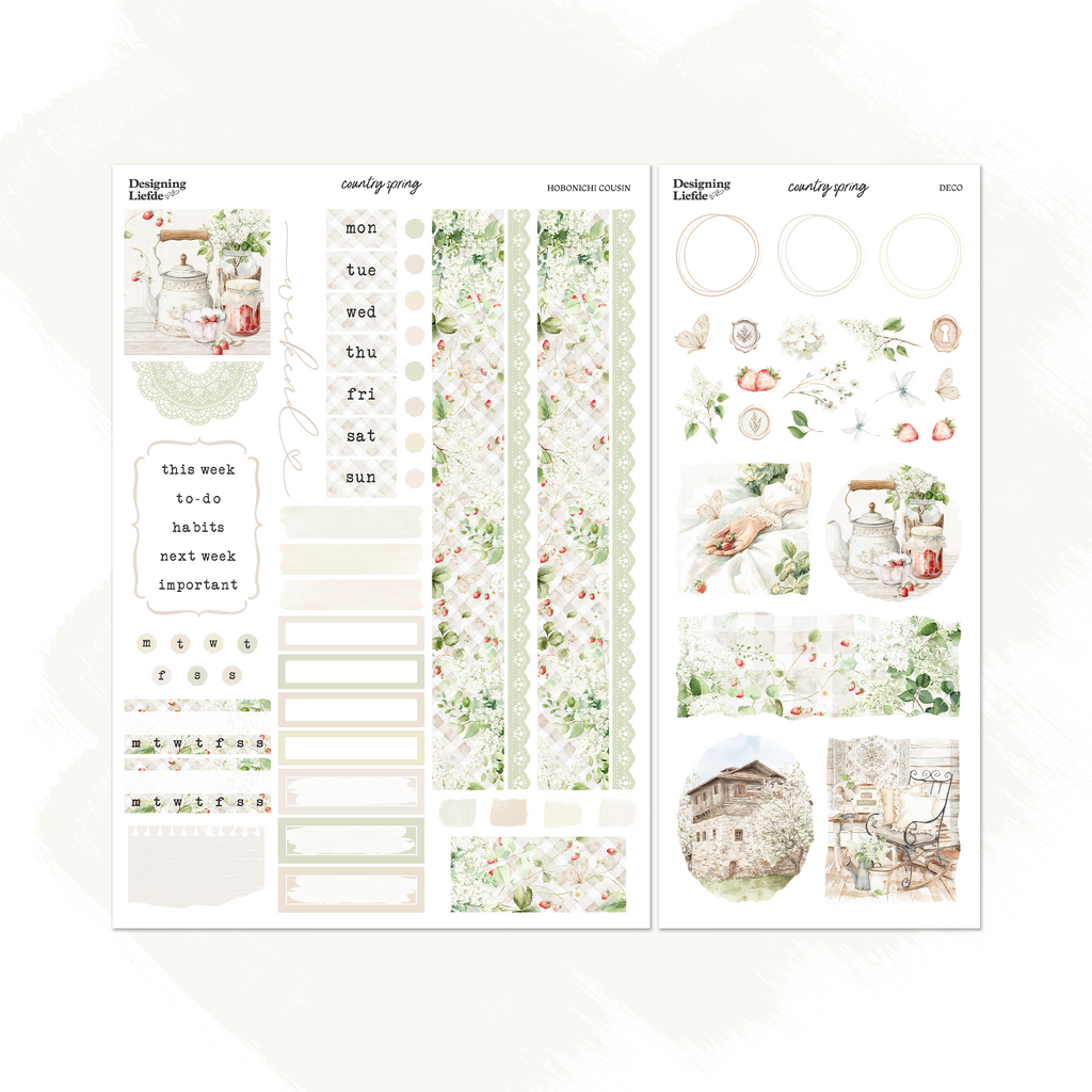 Country Spring | Hobonichi Cousin Sticker Kit