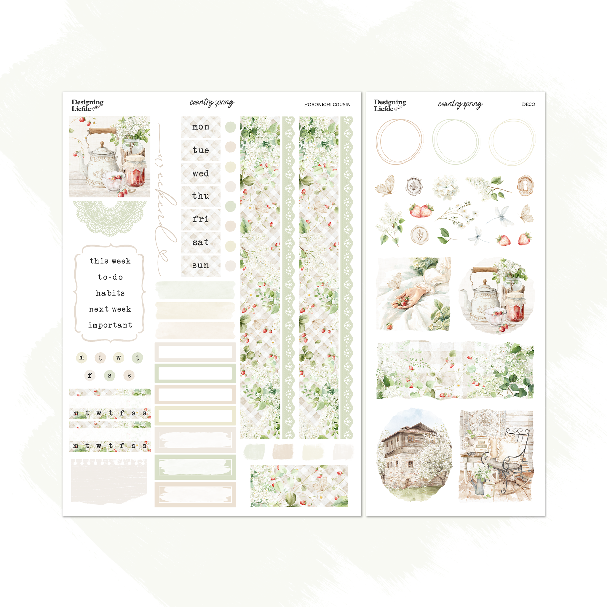 Country Spring | Hobonichi Cousin Sticker Kit