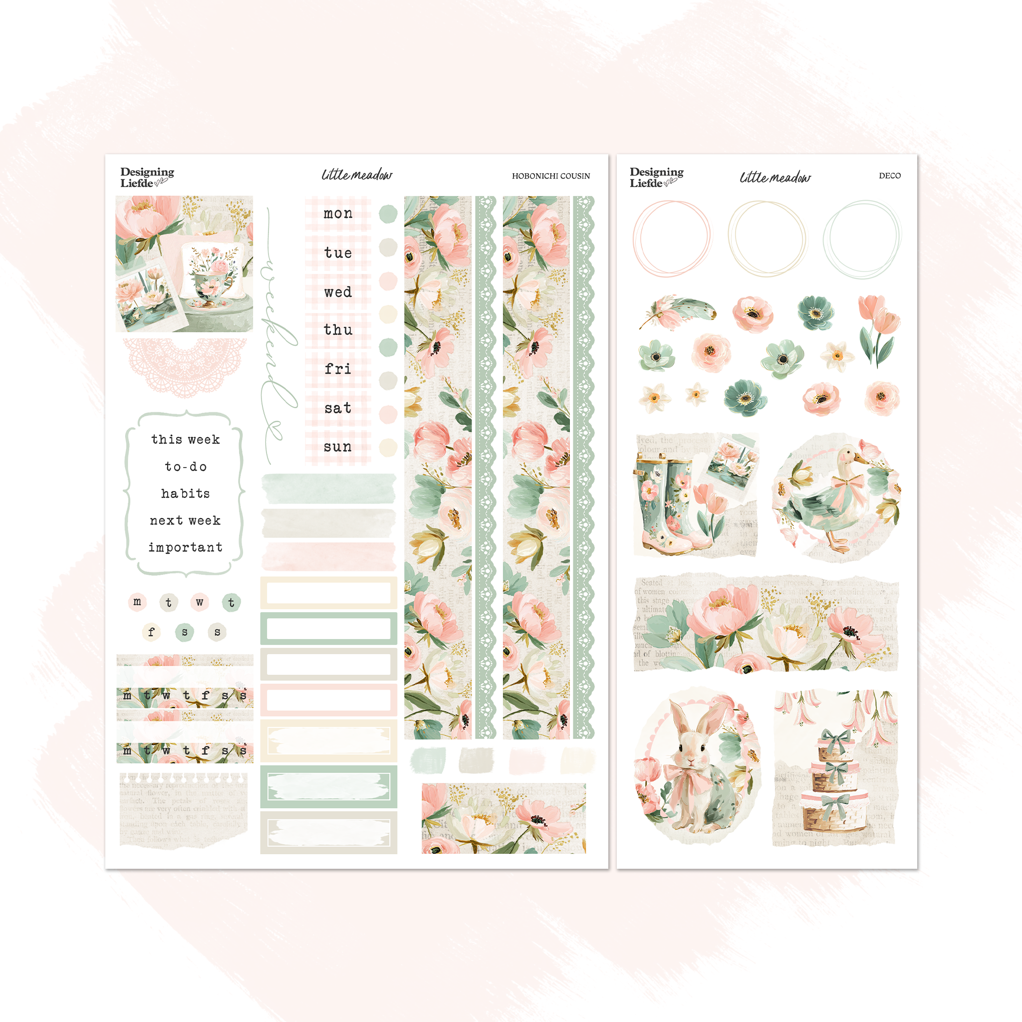 Little Meadow | Hobonichi Cousin Sticker Kit