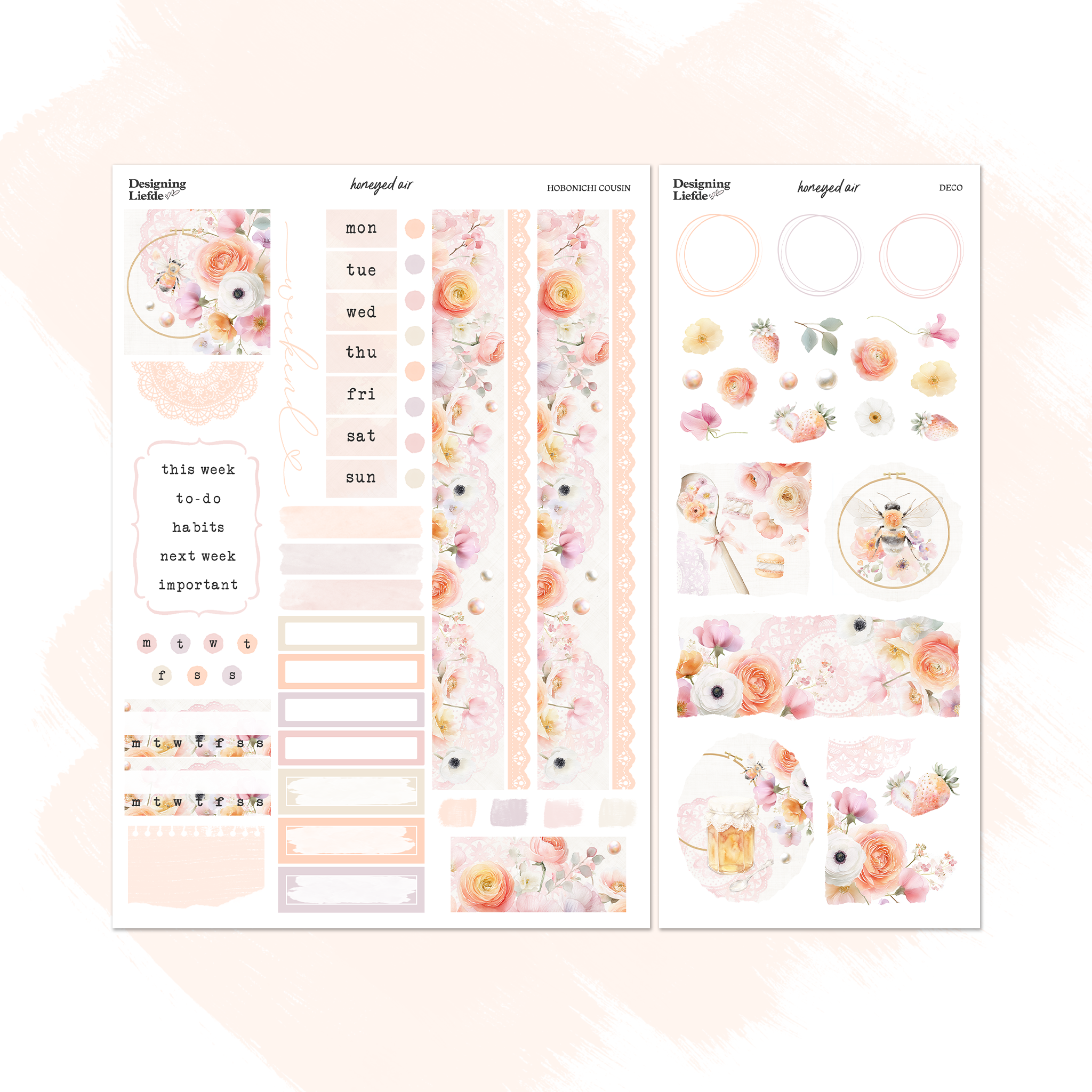 Honeyed Air | Hobonichi Cousin Sticker Kit