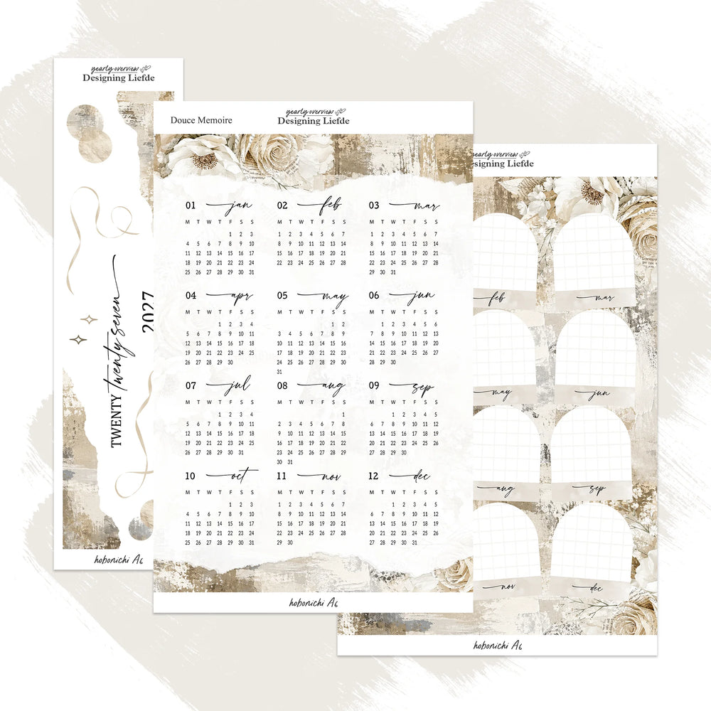 Douce Mémoire 2027 Hobonichi Techo A6 complete separated three-sheet kit