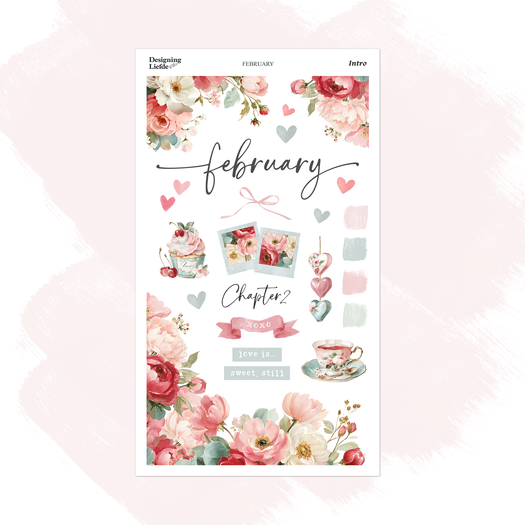 February Monthly Intro Sticker Kit