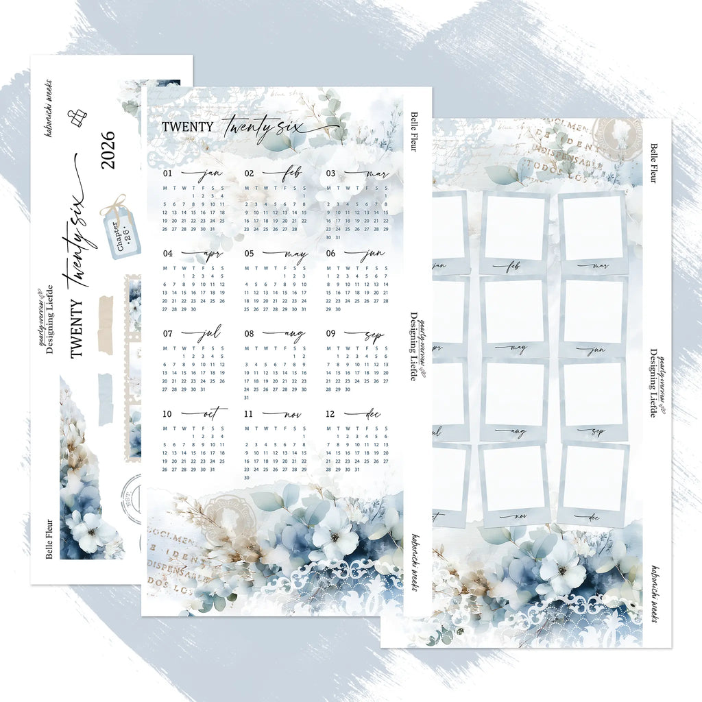 Belle Fleur | Hobonichi Weeks Year at a glance sticker kit