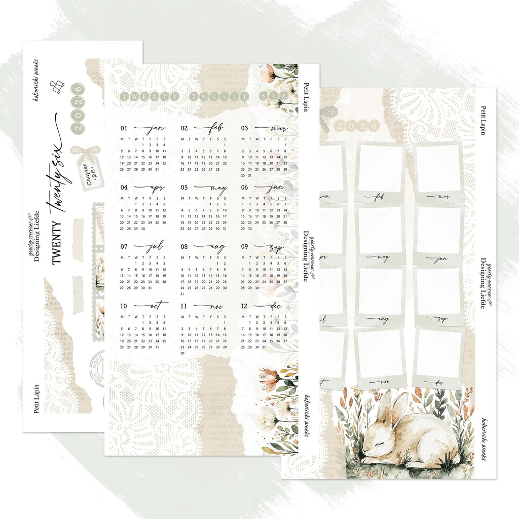 Petit Lapin | Hobonichi Weeks Year at a glance sticker kit